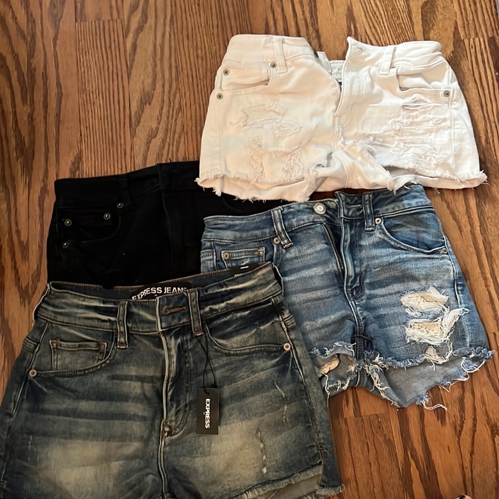 Express and American Eagle Denim shorts Bundle size 0